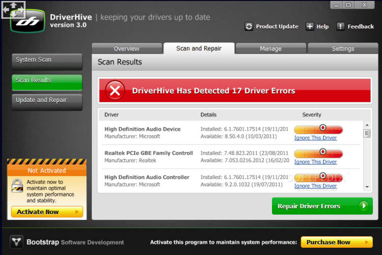 Updating the Driver Software